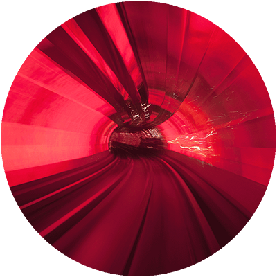 train tunnel red