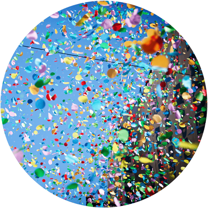confetti flying background