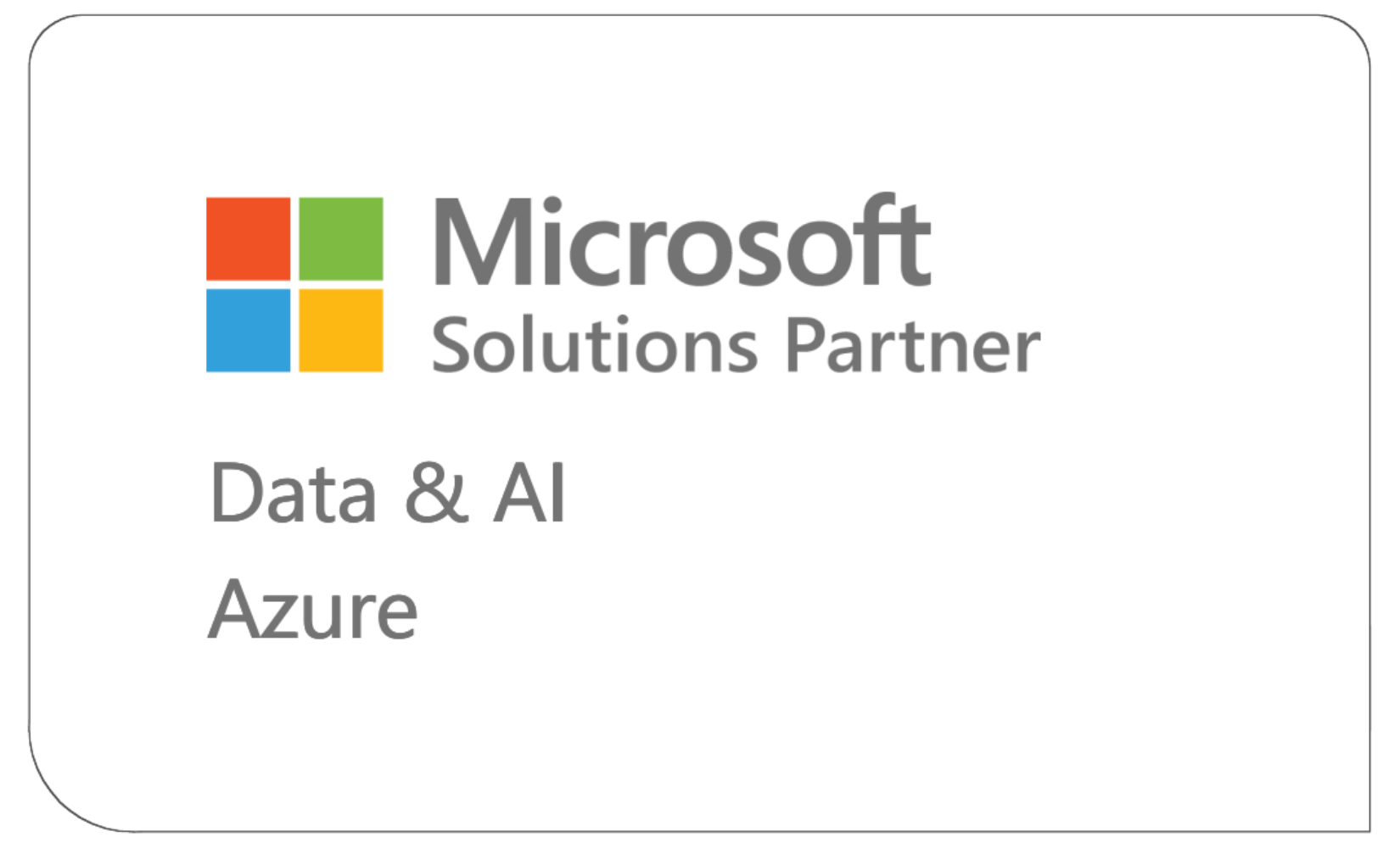Microsoft Data and AI designation